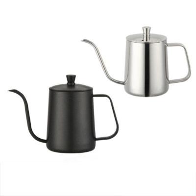 China 20 oz Black Stainless Steel Pour Over Coffee Kettle en venta