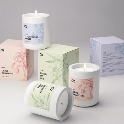 China Morden Creative Ceramic Cup Scented Candle With Gift Box Birthday Wedding Gift Scented Candle Luxury Wholesale for sale