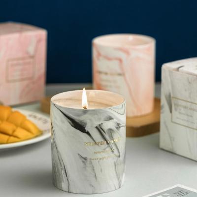 China Nordic Ceramic Mug INS Morden Style Soy Wax Smokeless Private Label Scented Candle for sale