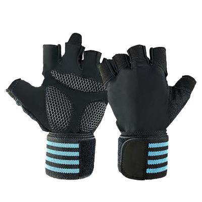 China Durable Breathable Half Finger Out Of Orange Recycling Riding Racing Bike Bicycle Gloves for sale