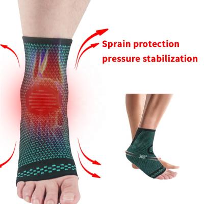 China Factory Supply Adjustable Soft Breathable Nylon Ankle Protector Elastic Compression Ankle Sleeve Support Brace for sale