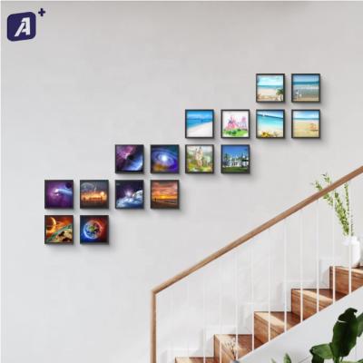 China Minimalist 16 Pcs Pack 8x8 Promotion 8x8 Set Meal 100 Sets Wall Views Home Decoration Mixtile Sticky Photo Frame for sale