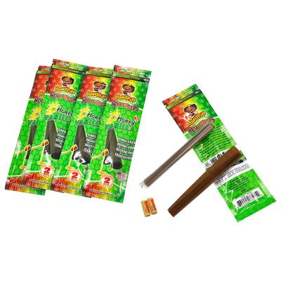 China Disposable Personalized Vanilla Cigar Paper Cigar Paper Hemp Paper Brown Flavored Design Pre Rolled Cones 107*44mm for sale