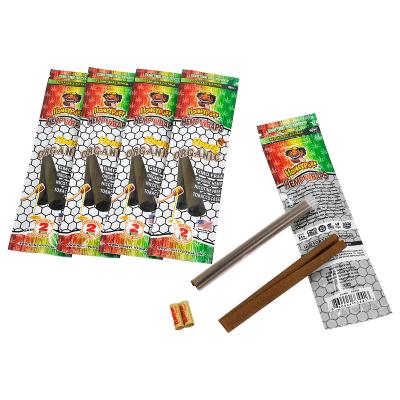 China Custom Brown Hemp Paper Slow Burning Cones Pre Rolled Flavored Cones 107*44mm for sale