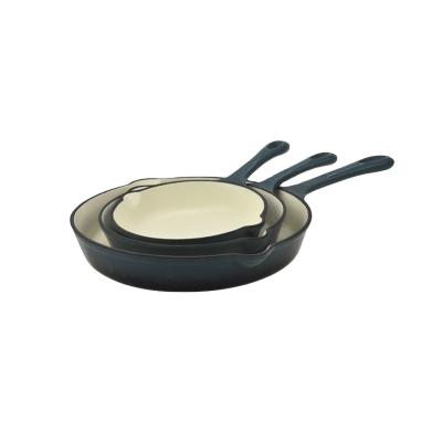 China Sustainable Iron Die Casting Cookware Frying Grill Pan Set for sale