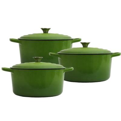 China Cheap viable non stick dutch oven cast iron pot set cookware casserole for sale