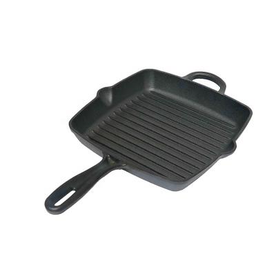 China General Use For Gas Black Bacon Grill Non-Stick Pre Seasoned BBQ Grill Pan And Induction Cooker Indoor And Outdoor for sale