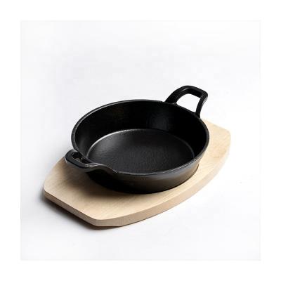 China Minimalist No Stick Two Ears Cast Iron Cookware Pre-Seasoned Deep Fryer Pan Grill Pan for sale