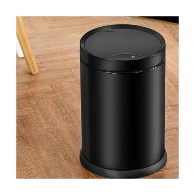 China Sustainable Stainless Steel Kitchen 9L Trash Canluxury Trash Can Multiple Colors Optional round Garbage bin for sale