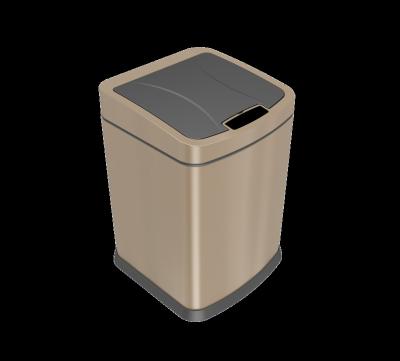 China Sustainable Factory direct eco-friendly touchless automatic sensor  garbage bin stainless steel trash can  silver waste bin for sale