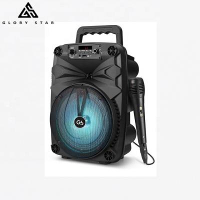 China Wireless Outdoor RGB BT Loudspeaker Microphone Speaker With RGB Light for sale