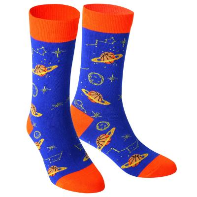 China Various Beautiful Sock Logo Funny Patterned Socks China Factory Breathable Manufacturing Illustration for sale