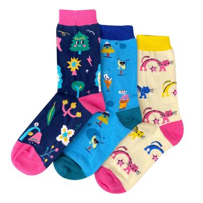 China Breathable Comfortable Sock Logo Design Patterned Socks Custom Made Unisex Sock Competitive Price for sale