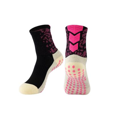 China 13colours College Team Long Custom Grip Anti Slip Football Breathable Loose Wholesale Sports Socks for sale