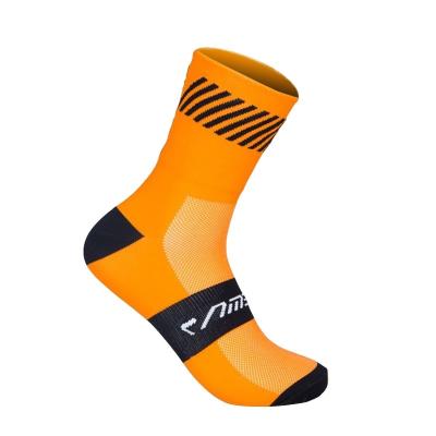 China Breathable Orange Black White Custom Hiking Basketball Badminton Mens Crew Cycling Sports Climbing Socks for sale