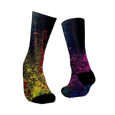 China QUICK DRY Mixed Color Series Printing Spandex Polyester Socks Love Spring Woman Socks For Girls for sale