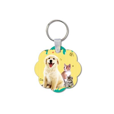 China BEAUTYSUB 1.15mm White Single Sided Gloss Sublimation Metal Key Chain HD Aluminum Heat Transfer Printing Photo Dye Bright White for sale