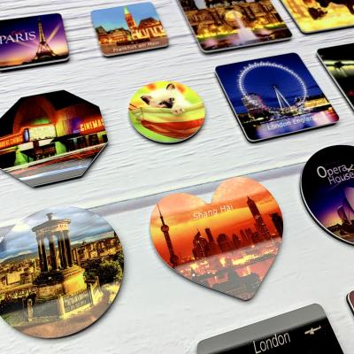 China ALLOY BrightSUB 1.0mm Gloss LS-CM001 White Sublimation Foil With Magnetic Metal Fridge Blank Brightsub Photo Printable Printing for sale