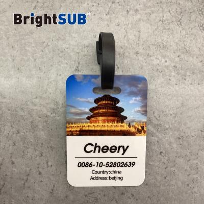 China White BrightSUB 1.0mm metallic luster sublimation foil luggage tag bag tag heat transfer photo printing metal plated empty brightsub for sale