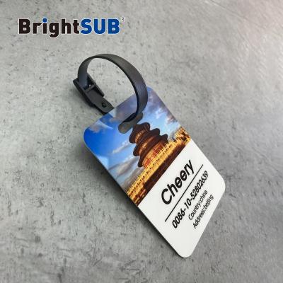 China BrightSUB 1.0mm White Metallic Luster Sublimation Foil Luggage Tag Bag Tag Heat Transfer Photo Printing Bright White Metal Plated Dye for sale