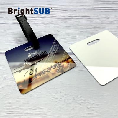 China Hot Selling BrightSUB 1.0mm Glossy Sublimation Aluminum Blank Metallic Luggage Tag Metal Masks Heat Transfer Photo Printing Plate Blanks for sale