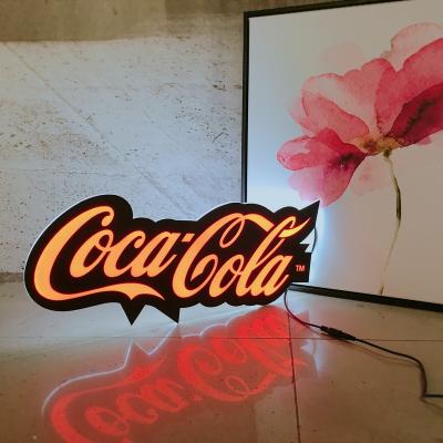 China Indoor outdoor advertising light box custom acrylic crystal led sign for your logo for sale