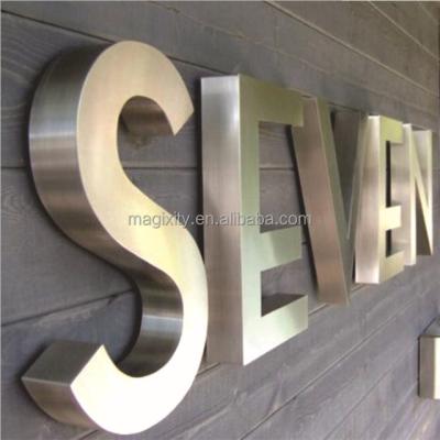 China Custom 3d Buildings Chromed Metal Letter Sign Stainless Steel Alphabet Channel Letter for sale