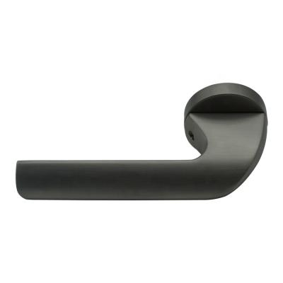 China Modern Zinc Alloy Metal Lever Base Design Door Handle For With Round Rosette for sale