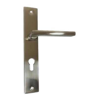 China Modern Cheapest Door Handle Aluminum Door Handles With Iron Plate Bedroom Alu Handle for sale