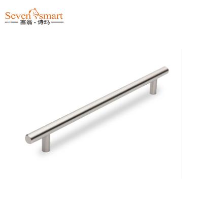 China Modern Stainless Steel T Bar Pull Handle Satin Cabinet Furniture Hardware Kitchen SS Handle for sale