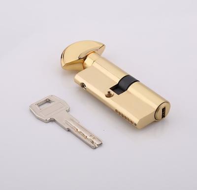 China Solid Brass Door Mortise Lock Cylinder With Thumbturn Wooden Door Brass Cylinders for sale