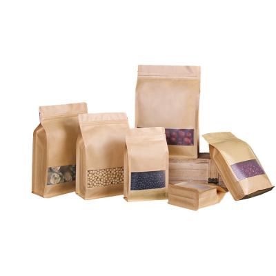 China Recycled Materials Food Grade Heat Seal Kraft Paper Custom Printed Paper Bags For Coffee And Tea for sale