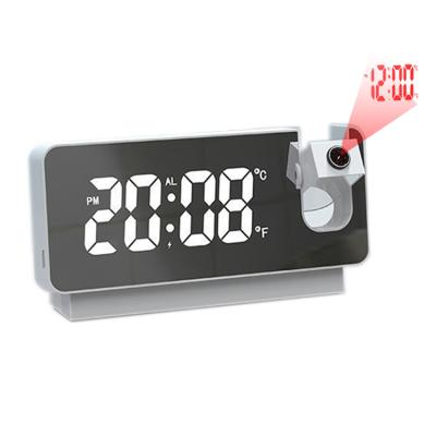 China Calendars Time Projection Mirror LED Digital Table Alarm Clocks Projector Wall Clock for sale