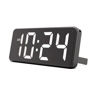 China Modern Minimalist Simple Plastic Table Clock Digital Desk Led Wall Mounted Digital Display Clock LCD Wall Clock for sale