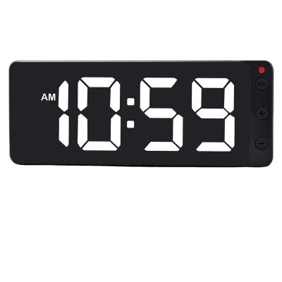 China Large LUMINOVA Digit LED Digital Wall Clock with Large Display with Auto-Dimming and 12/24Hr Format for sale