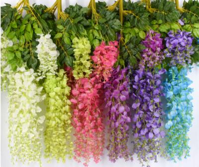 China Wholesale Eco-friendly Disposable Artificial Plants And Flowers Party Garden Decoration Garland Hanging Artificial Flower Decorative For Party for sale