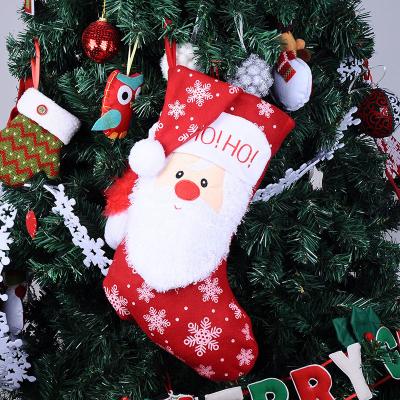 China 3D Assembly/Eco-friendly/Cute/Novelty/Manual/Novelty/Promotional/Custom Hot Sale Red Santa Hanging Socks Funny Christmas Decoration Christmas Gift Bags for sale