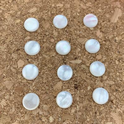 China Wholesale natural white custom 10mm shell cabochon gemstone set or color fire for diy inlaid ring pendant jewelry making accessories for sale