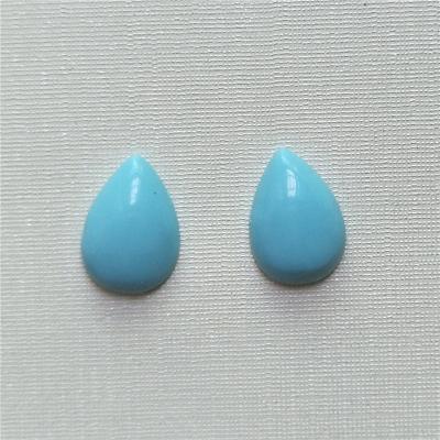 China Wholesale custom dichroism / jewelry accessories dichroic pear cut cabochon turquois blue synthetic gemstone for sale