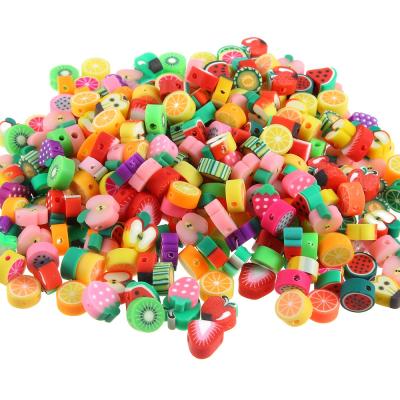 China Jewelry Making Soft Pottery Wholesale Beads Fruit Shape Polymer Clay Ceramic Beads For Jewelry Making for sale