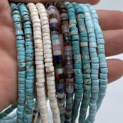 China DIY Jewelry Making Wholesale Natural Turquoise Stone Spacer Beads Gemstone DIY Jewelry Making for sale