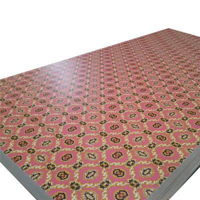 China Modern Decorative 1.6mm Flower Colored Paper Overlaid Poly Plywood Plywood for Wall and Ceiling for sale