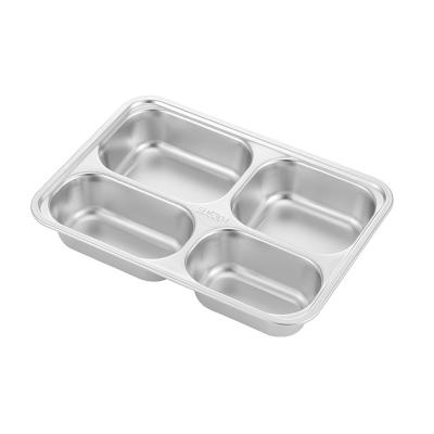 China Factory Sustainable Sale Stainless Steel Food Container 4 Compartments Various Bento Lunch Box for sale