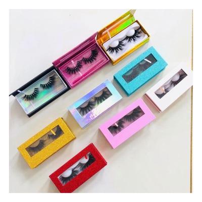 China Russian Long Natural Eyelash Wholesaler Strip Lashes Lash Box Custom Logo Silver Fluffy Eyelashes for sale