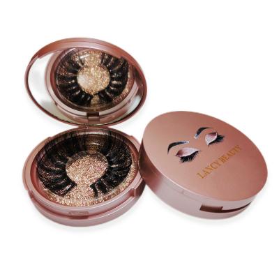 China Long Lancybeauty Natural 20mm 25 Millimeter Lashes Logo Eyelash Holder Case Mink Custom Made Lashes Wholesale Seller for sale