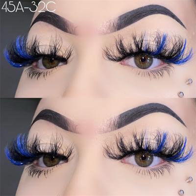 China Logo Cheap Price Faux Mink Customized By Lancybeauty Colored Full Colored Eyelashes Color Lashes Faux Mink for sale