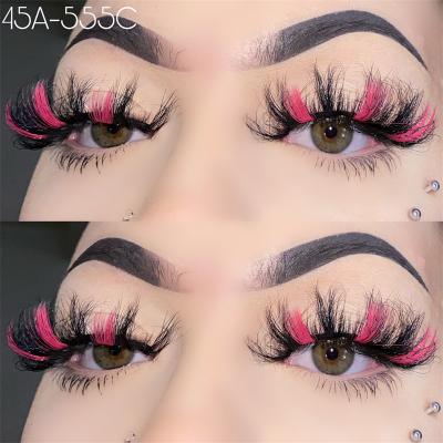 China Lancybeauty 3D Loop Strip Eyelashes Colorful Wholesale Lashes d color Fluffy Mink Lashes With Color Wholesale for sale