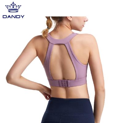 China Breathable Female Workout Plus Size Women Fitness Custom Yoga Wear Padded Cross Back Gym Sports Bra Yoga Bra for sale