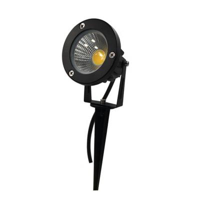 China Outdoor modern design ip65 3w 5w 7w 12v 220v bule modern color cob led garden spot spike light for sale