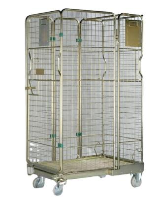 China Industrial Supermarket Roll Pallet Cage Container for sale